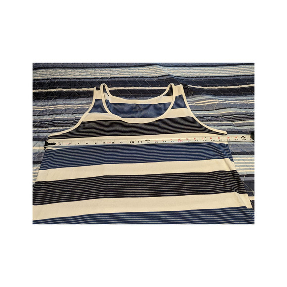 NEW Lane Bryant Plus Size 22W Striped Sweater Tank Swank Top Blues White Office - Picture 8 of 9